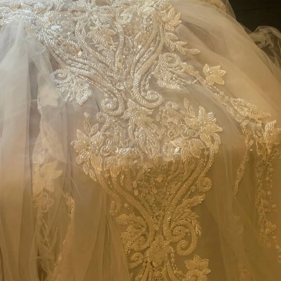 Ivory Bridal Overskirt (no dress, overskirt only) - Picture 4 of 7